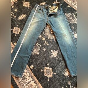 Vintage Y2K Levi's 501 Button Fly Jeans Size 34x32 Denim WPL423 Made In Mexico